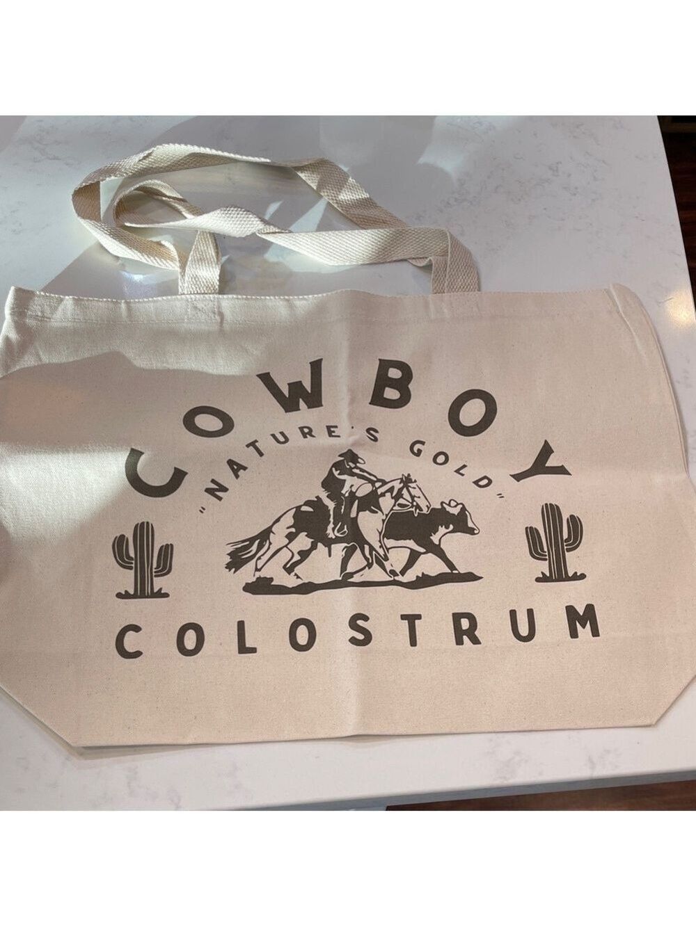 Cowboy Colostrum Canvas Tote